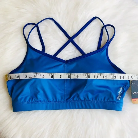 Women's Reebok Blue Sports Bra Size M - Picture 9 of 9